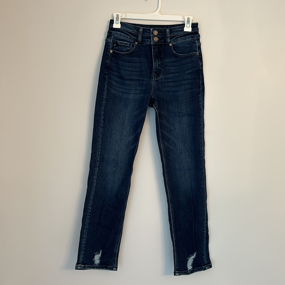 Kancan Dark Wash Slim Straight Leg Pant Size 5